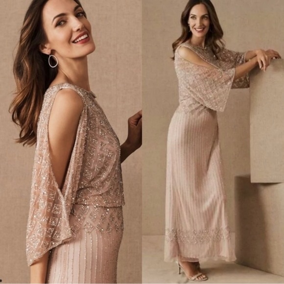 NWT BHLDN Bathilda Beaded Gown Maxi Dress - Picture 3 of 13